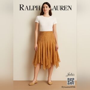 Ralph Lauren Boho Paisley Handkerchief Hem Skirt – Size 12